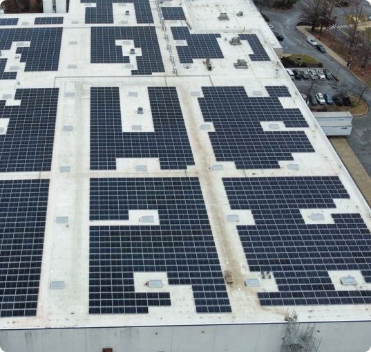 HVHZ-rated solar racking on a Miami-Dade commercial building